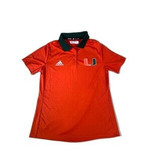 Miami Hurricane adidas polo shirt the U medium